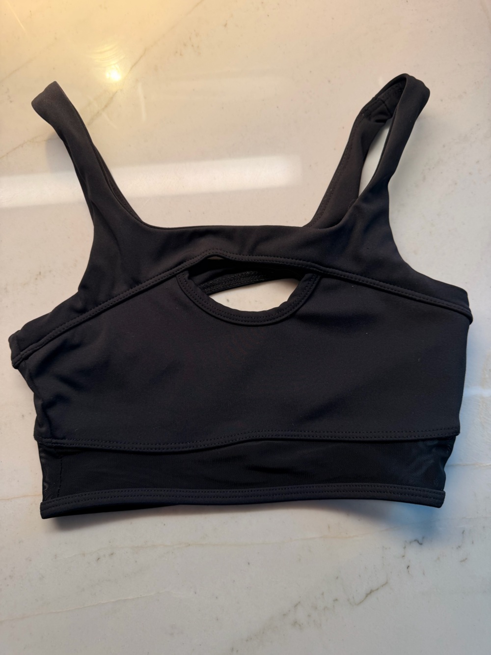 Women's Black Cutout Sports Bra